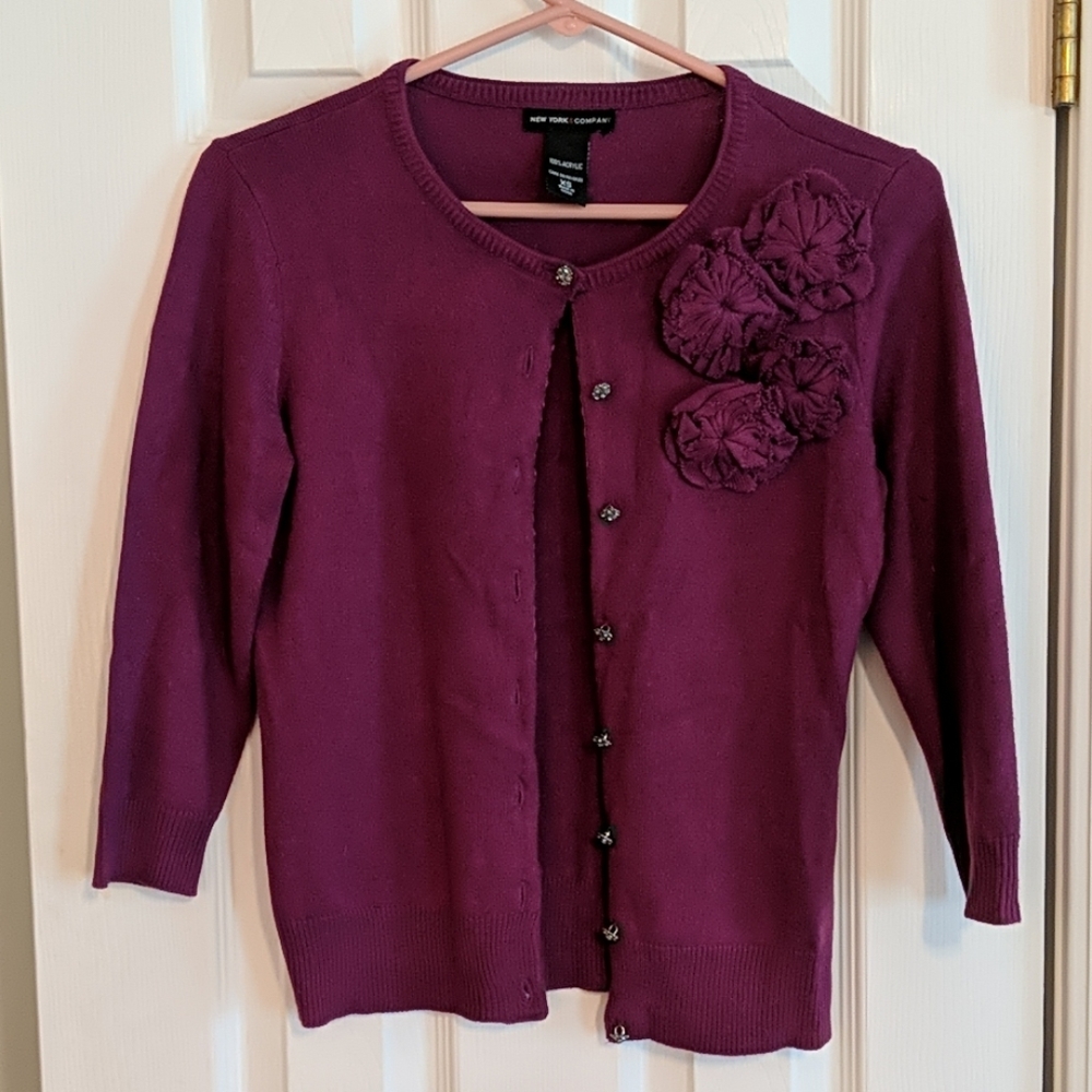 New York and Company Embellished Cardigan